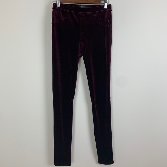 Sanctuary Anthro gilla wine velour leggings small - Picture 4 of 8